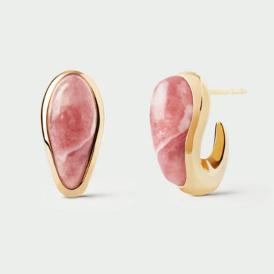 Rhodochrosite Luna Earrings