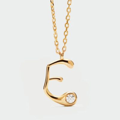E initial pendant necklace