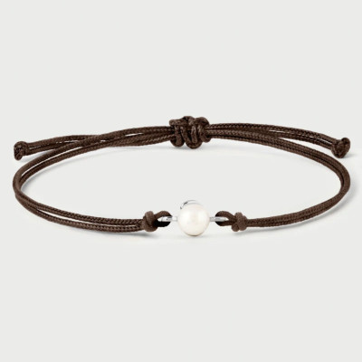 Pearl Orion Cord Silver Bracelet